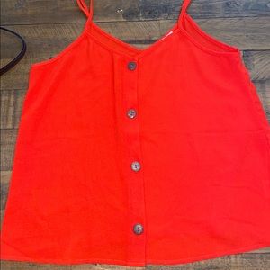 NWOT Red button down shirt